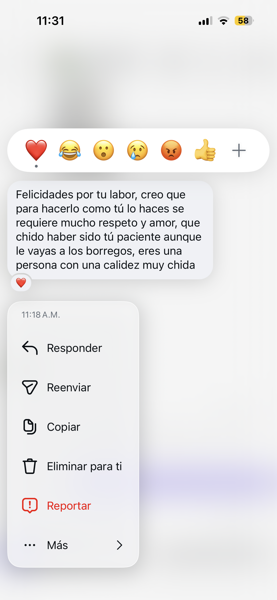 Alexia durante su práctica profesional